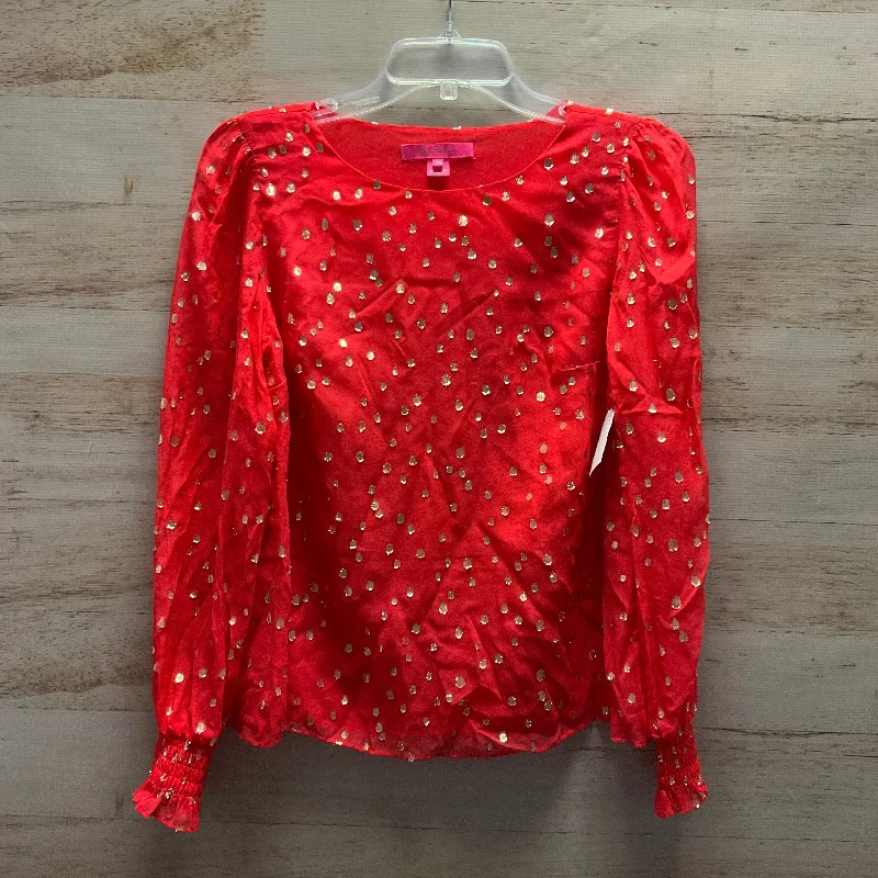 Top Long Sleeve By Lilly Pulitzer In Red, Size: Xs