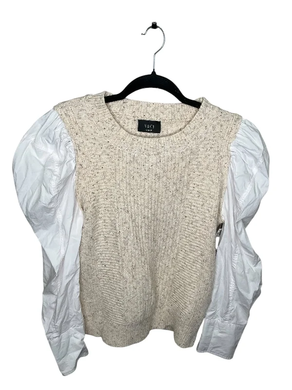 Top Long Sleeve By Vici In Beige, Size: L