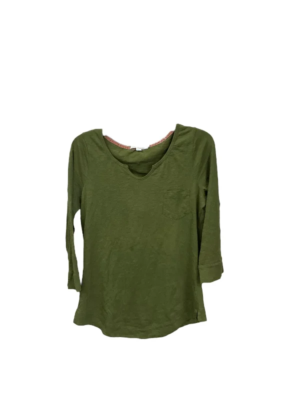 Top 3/4 Sleeve By Boden In Green, Size: M