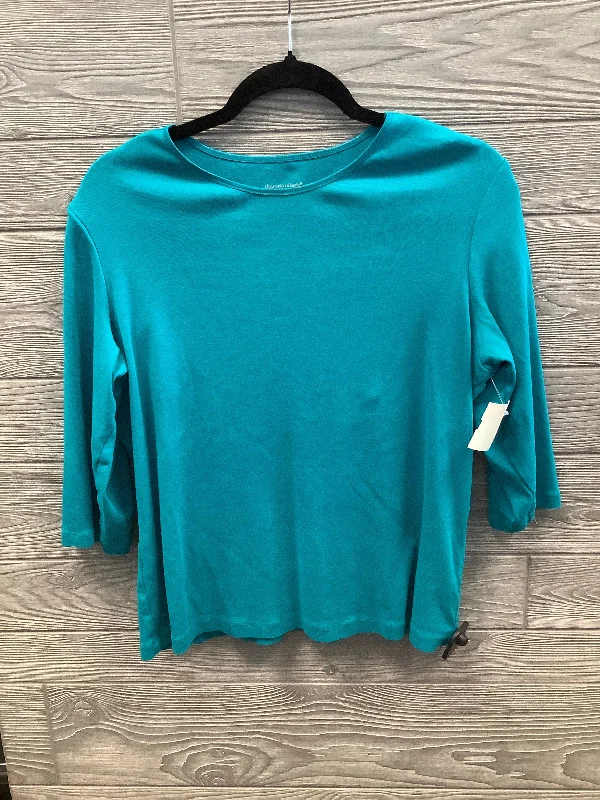 Top 3/4 Sleeve By Christopher And Banks In Blue, Size: Xl